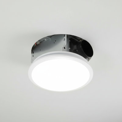 Ventilateur de plafond blanc avec lumière DEL intégrée, 80 pi3 / min, 1,1 Sones