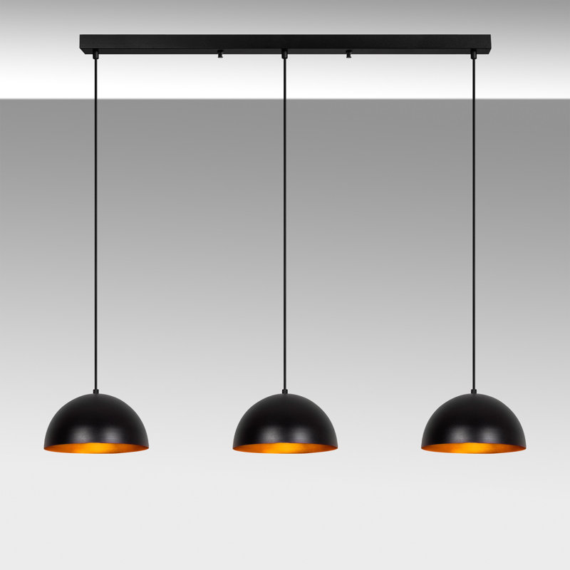 Lustre, H 55,12 po x l 11,81 po x P 43,7 po, Noir