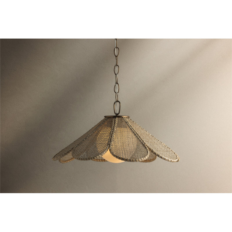 Petal Pendant by Lauren Liess x Troy, 15W, 16.75" H x 6" W x 0.75" D