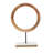 Oropeza Mango Wood Circle Geometric Decorative Sculpture with Marble Stand-135463719