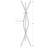Contemporary Free Standing Coat Rack With 3 Hooks, Sturdy Metal Design For Entryways And Bedrooms, 72 Inches Tall