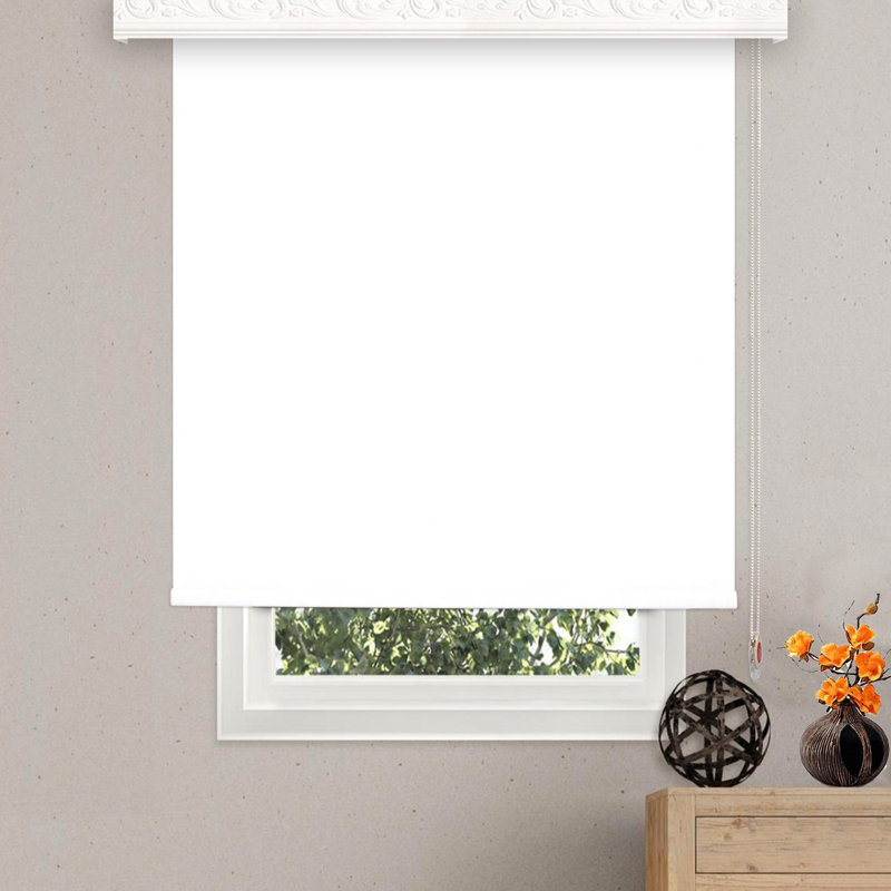 Rideau roulant blanc occultant, L 28 po x L 79 po