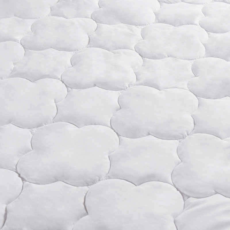 White Fitted Quilted Mattress Pad Deep Pocket Mattress Protector, Queen