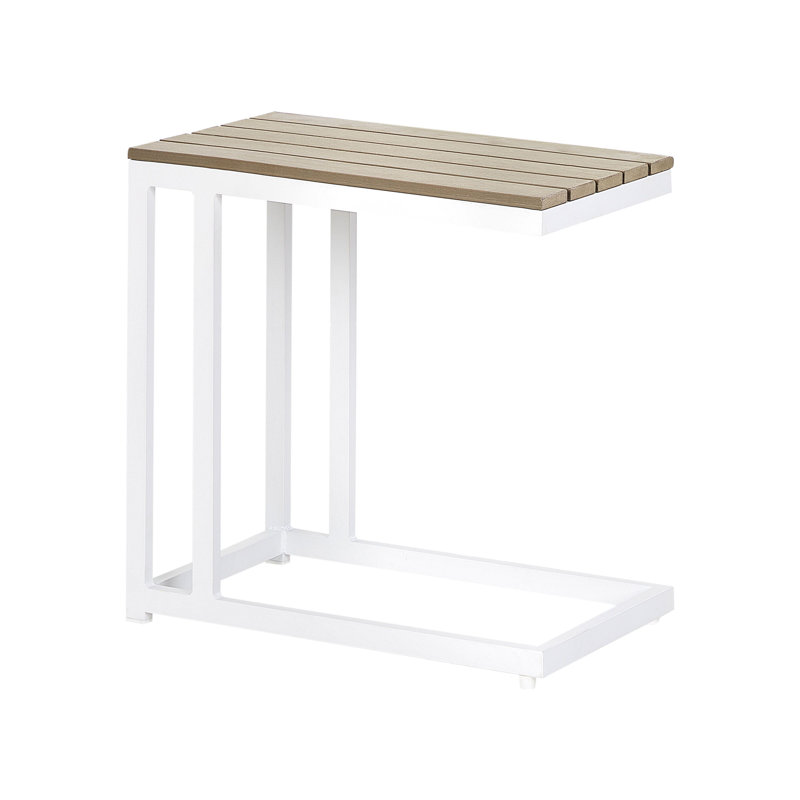 Garden Table Engineered Wood White MESSINA