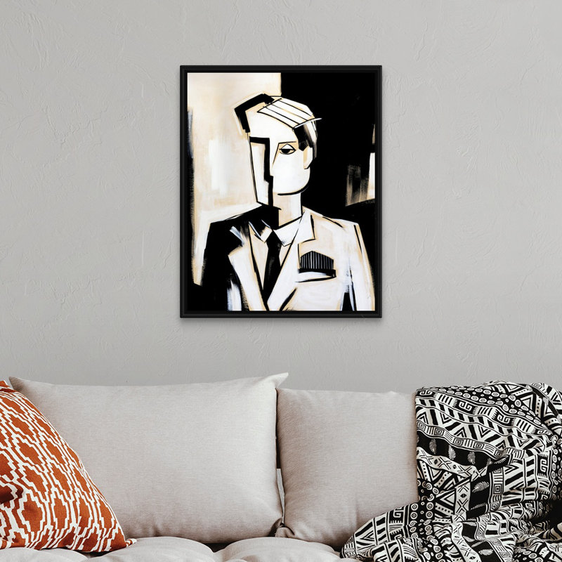 Reproduction d'art sur toile, Cadre flottant noir, H 32 po x l 26 po x P 1,75 po