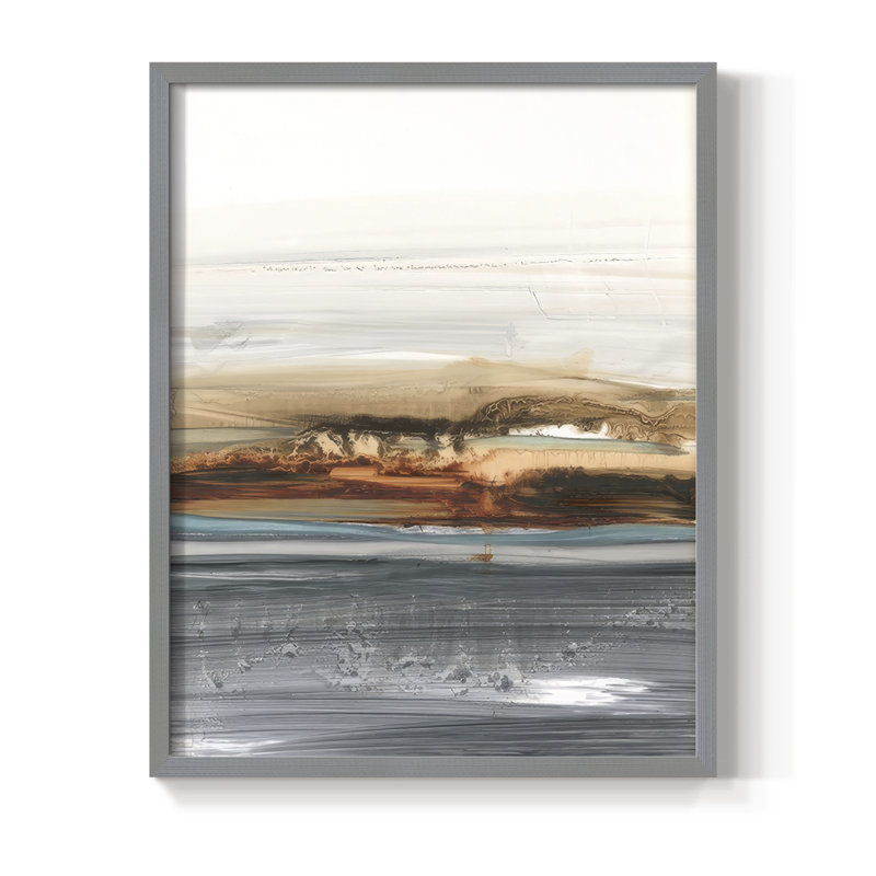 Sienna Dunes II, reproduction encadrée - bois massif, H 15 po x l 12 po, Gris