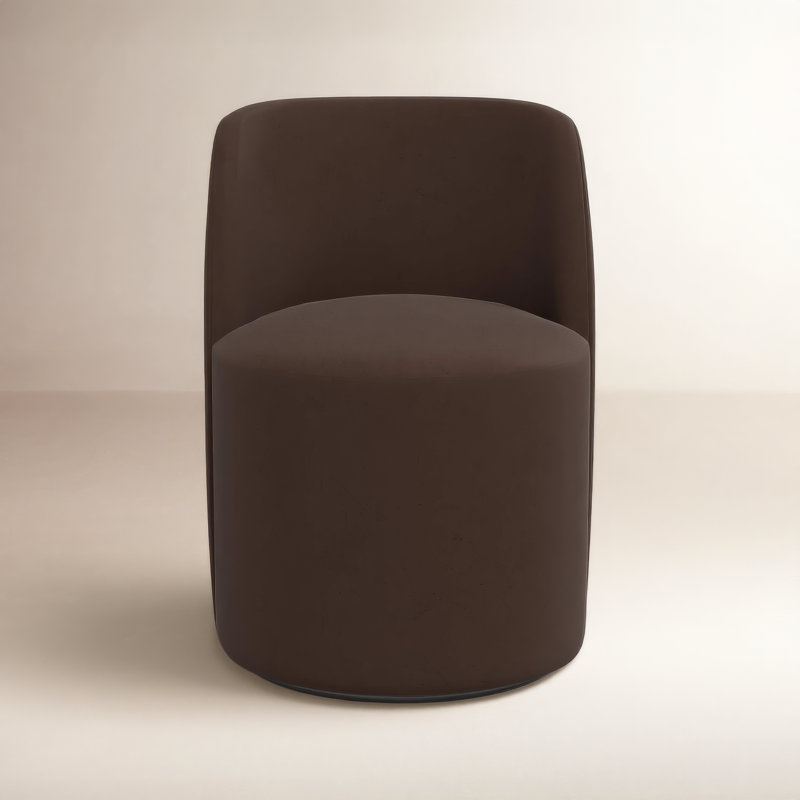 Begonia Swivel Dining Chair, Classic Chocolate Velvet
