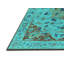 Tapis de couleur unie en laine / polyester tissé à la machine en bleu-1053646127