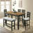 1-Piece Modern Style Counter Height Bench - Tufted Upholstered Seat, Tapered Wood Legs