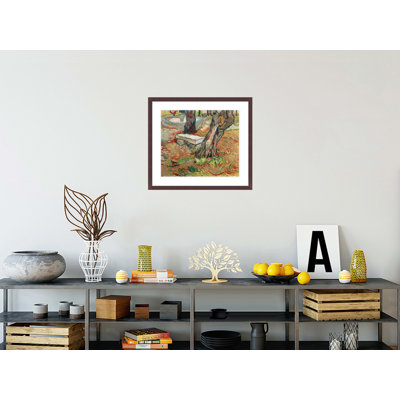 «The Bench at Saint-Remy» par Vincent van Gogh, impression giclée encadrée