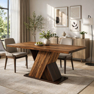 X Shaped Design Dining Table