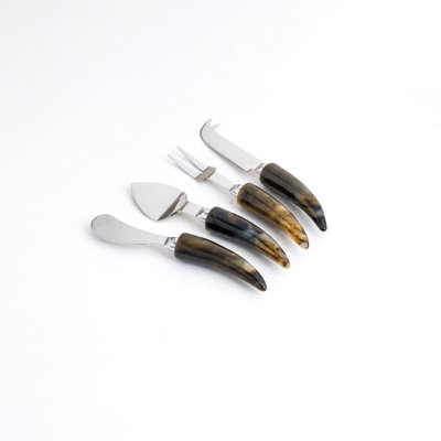 4 Piece Stoneware Cheese Serving Set