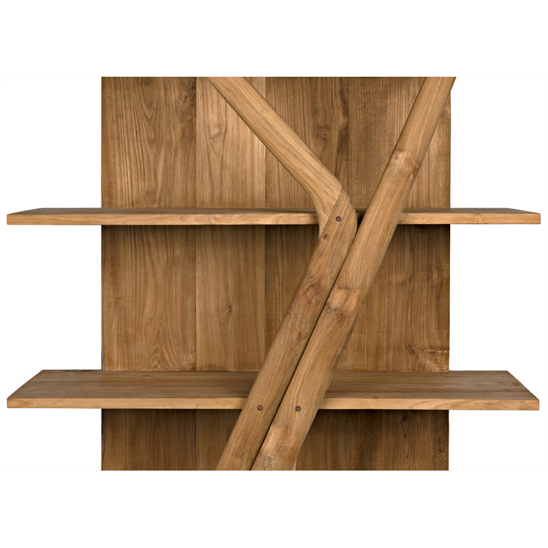 Vetra Solid Wood Bookcase, Clear Coat Semi-Gloss