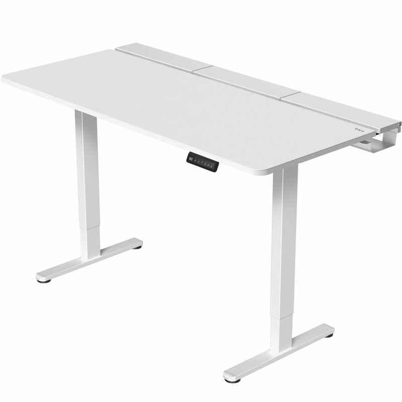 Vivo Electric 60" X 30" Desk, White/White