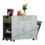 Îlot de cuisine cannelé avec armoire de rangement pour poubelle-928923651
