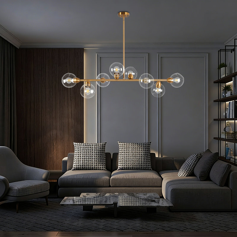 8-light Modern Chandelier Linear Chandelier  Bubble Chandelier For Dining Room And Kitchen