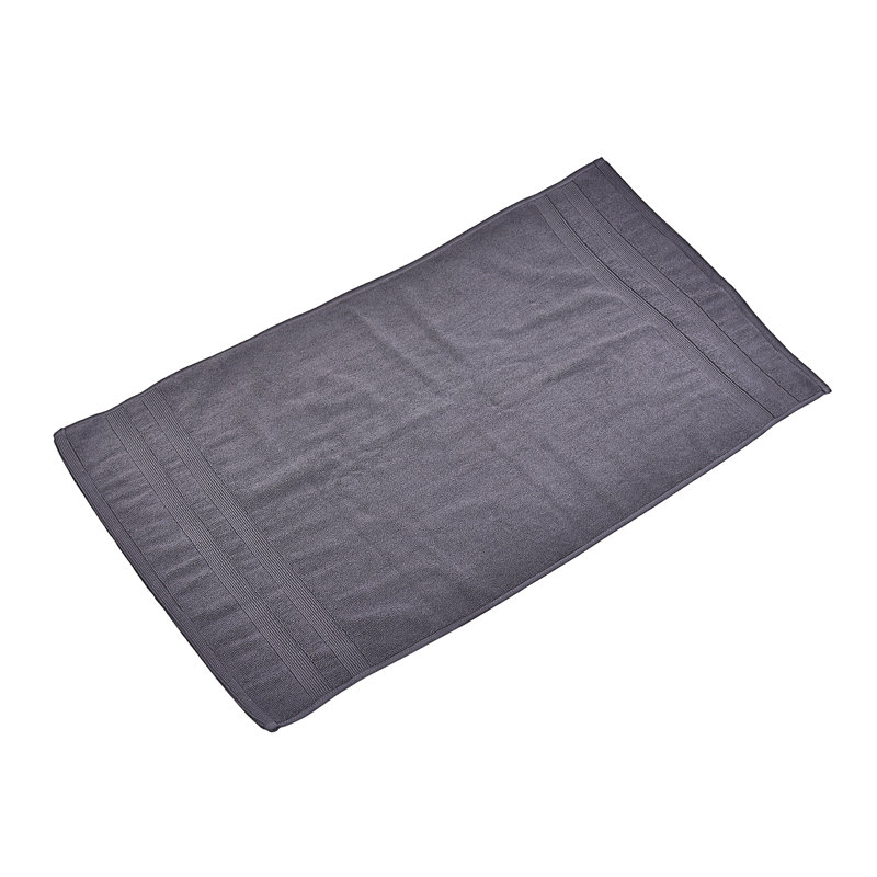 Tapis de bain en coton Hardcastle Zero Twist, Gris