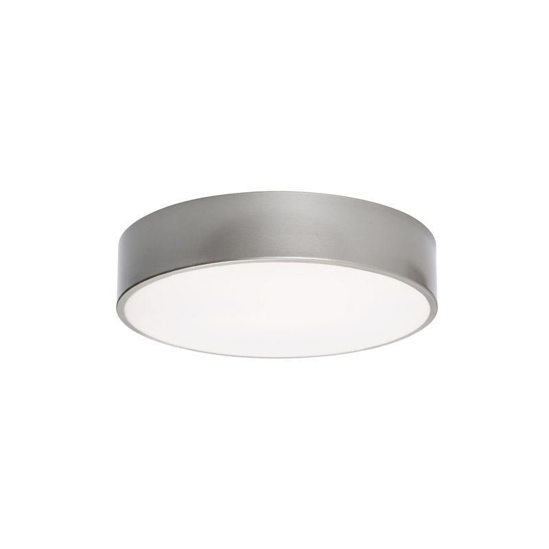 Plafonnier encastré à DEL Bailey, Nickel satiné, H 2,5 po x l 12 po x P 12 po