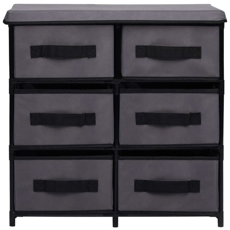 Camyah Steel 28cm W 6 - Drawer Chest of Drawers, Grey