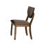 Chaises de salle à manger modernes 2 pièces, noyer, tissu chocolat noir, bois massif, dossier élégant, assise contemporaine rembourrée, placage de noyer, rembourrage, style,