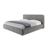 Dearborn King Bed in Contessa Dove Fabric