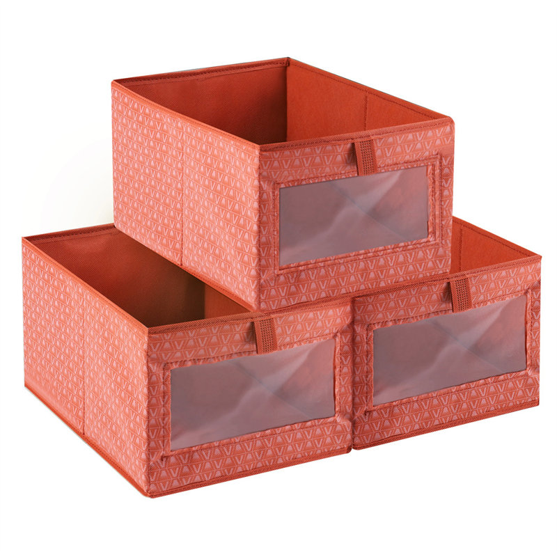 Rebrilliant Fabric Decorative Bin, Red