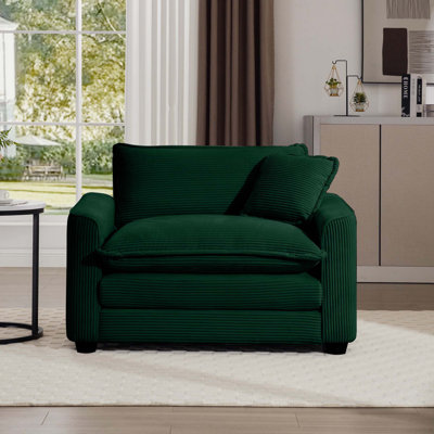 Fauteuil d'appoint simple en velours côtelé