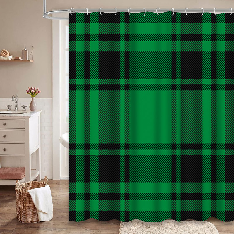 Rideau de douche Scottish Tartan, L 72 po x l 72 po