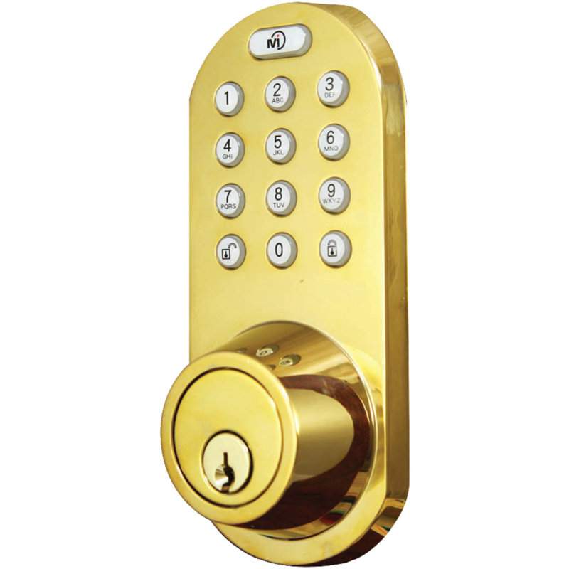 Verrou électronique keypless entry, Laiton poli