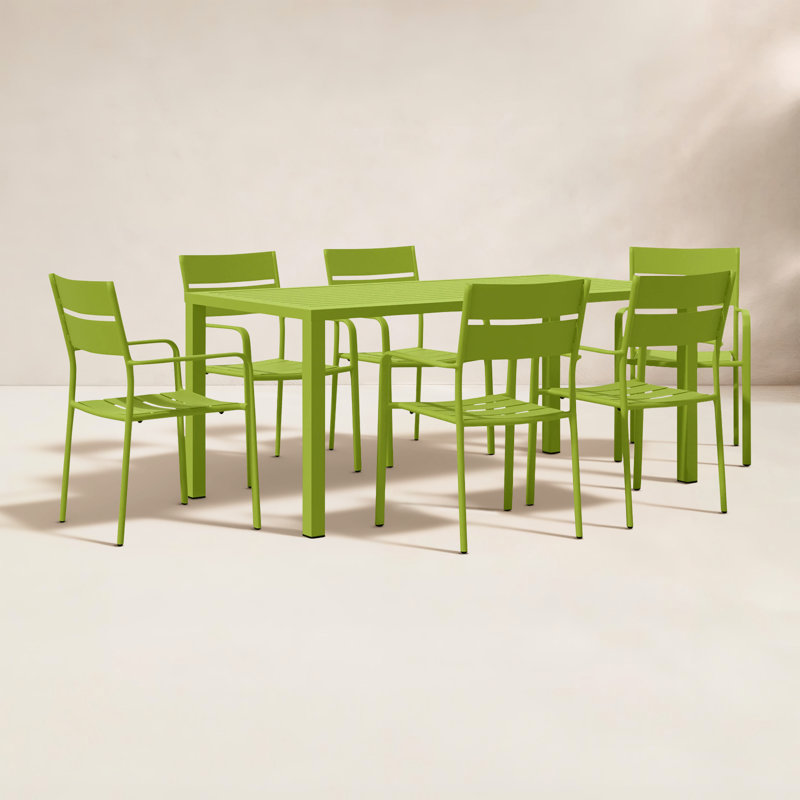 Ensemble repas 7 pièces Ottie, Vert