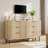 Modern Fluted 6-Drawer Dresser with Metal Handles and Legs, Wide Wooden Chest for Bedroom and Living Room Storage, TV Stand Cabinet in Natural Oak-1764089348
