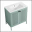 Meuble-lavabo autoportant de 30 pouces avec lavabo en céramique, capacité de charge élevée et fabrication en acier laminé à froid durable