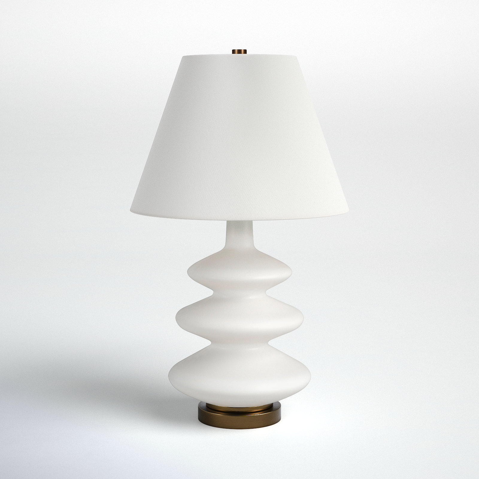Danelea Glass Table Lamp, Pure White