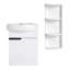 Meuble-lavabo à fermeture en douceur avec lavabo et support de rangement, 16 po pour petite salle de bain-1477963082