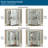 36 in. x 80 in. 1-Lite Harris Decorative Glass Earl Grey Fiberglass Prehung Front Entry Door-98128705