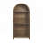 High Arched Storage Cabinet with Lamp, Modern Retro-Style Wooden Multi-Functional Kitchen Cabinet with Adjustable Glass Partitions-1243914780
