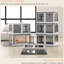 Armoire décorative, bacs de rangement empilables 32 gallons avec couvercles, 3 ensembles de rangement pliables