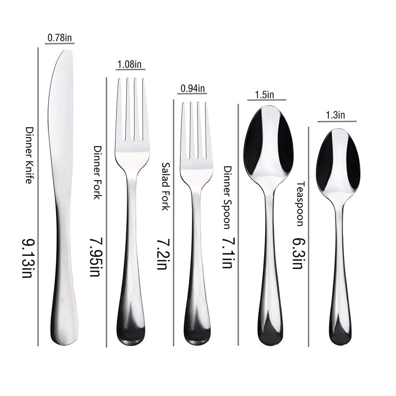 Symple Stuff Shelborne Stainless Steel Flatware Set - Service for 4