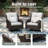 Swivel Patio Club Chair with Cushions -1787065968