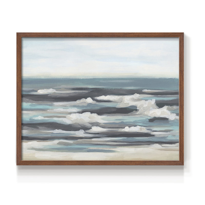 Gentle Surf II -Framed Print - Restickable, Noyer, H 22 po x l 28 po
