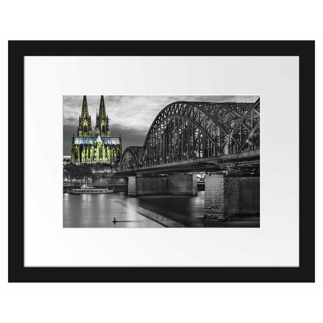 Gerahmter Fotodruck Beautiful Hohenzollern Bridge