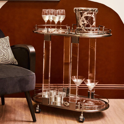 Springdale Stainless Steel Bar Cart