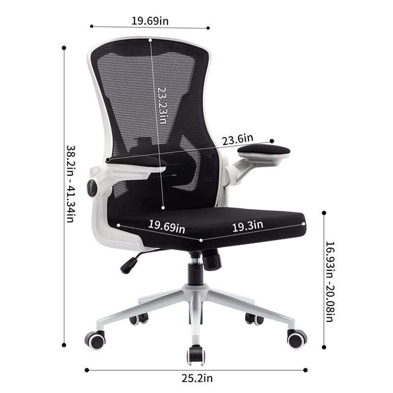 Chaise de travail ergonomique Kealoha, Blanc