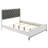White Queen Upholstered Panel Bed