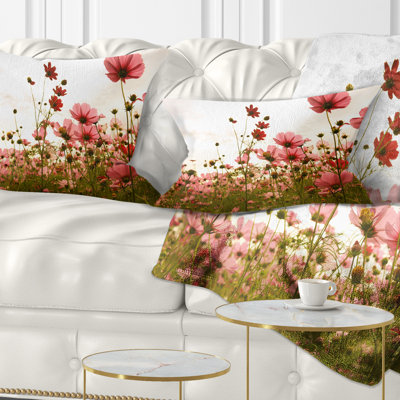 Coussin lombaire pour jardin floral magnifique cosmos fleurs
