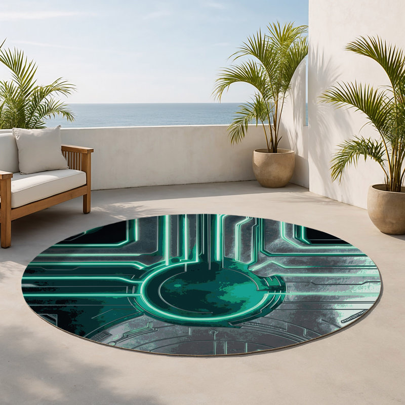 Tapis intérieur et extérieur Astro Rift, Rond 5 pi