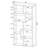 8-shelf Geometric Bookcase-269452379