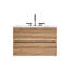 Meuble-lavabo mural 30 po avec lavabo intégré en céramique avec trop-plein, avec 3 trous, grand meuble-lavabo flottant avec rangement pour salle de bain moderne-122939620