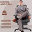 Fauteuil de direction, siège de bureau grand et grand 400 lb avec repose-pieds-586308130