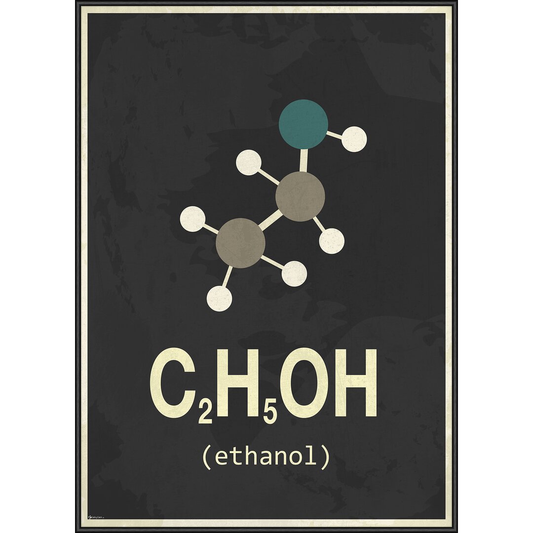 Gerahmtes Poster „Ethanol“, Grafikdruck